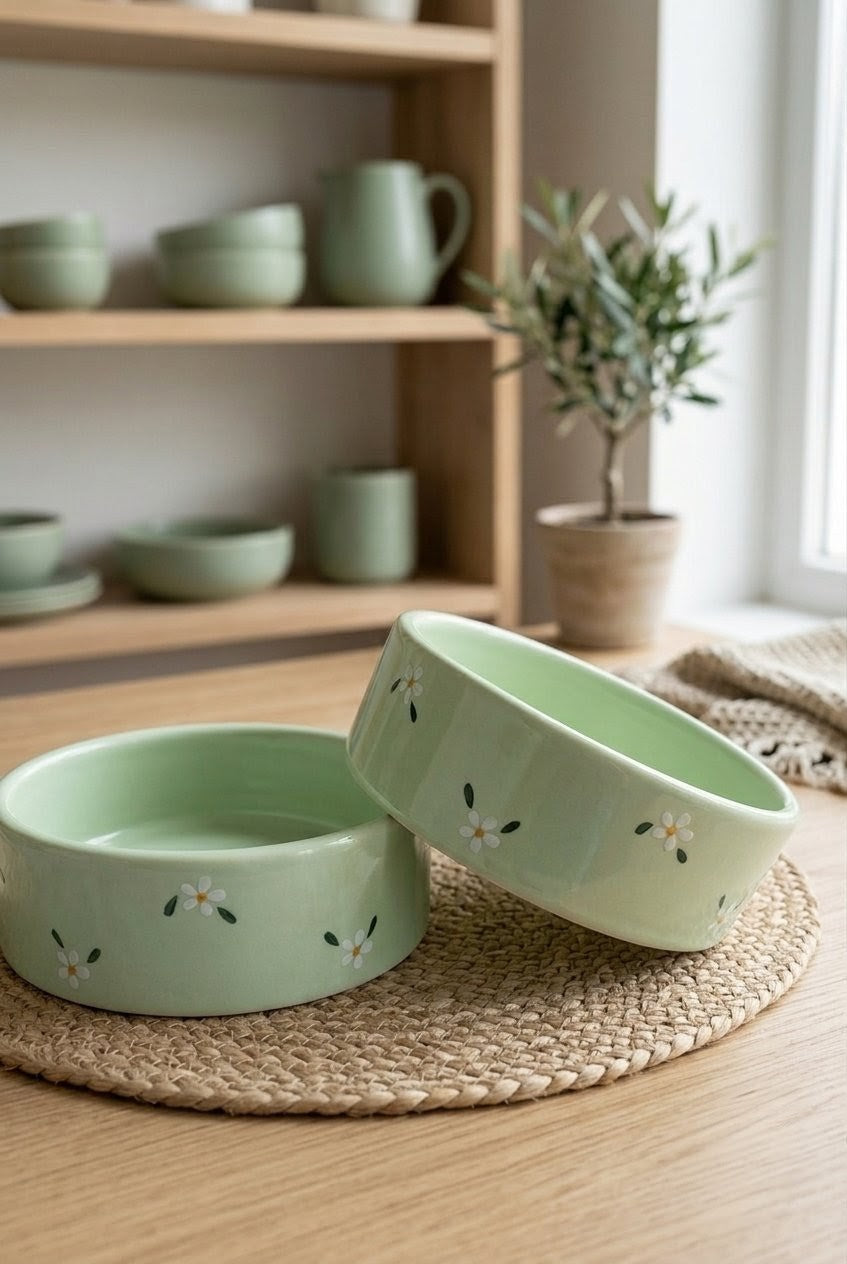 The Green flower bowl (set of 2)