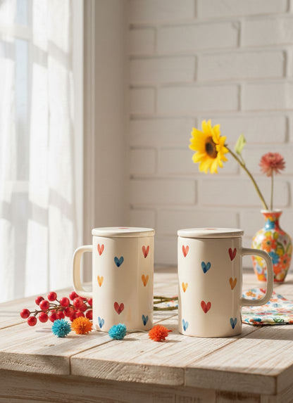 Multicoloured Heart Tumbler