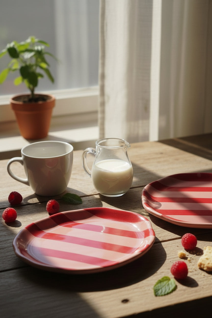Minimalist Red Plates