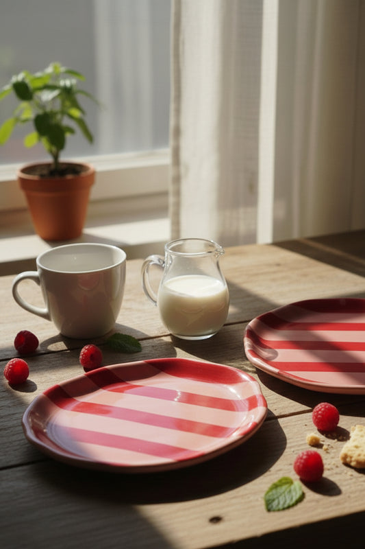 Minimalist Red Plates