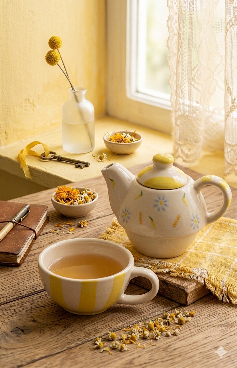 The Cute Yellow Kettle+Cup