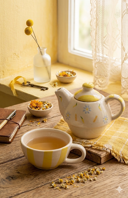 The Cute Yellow Kettle+Cup