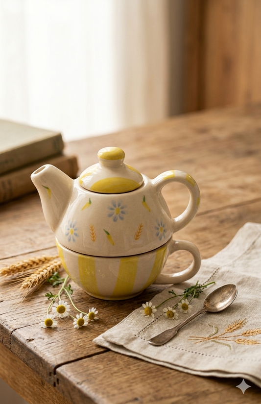 The Cute Yellow Kettle+Cup