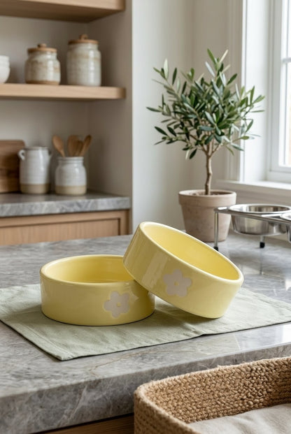 The Yellow flower bowl (set of 2)