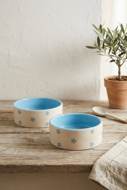 The blue flower bowl (set of 2)