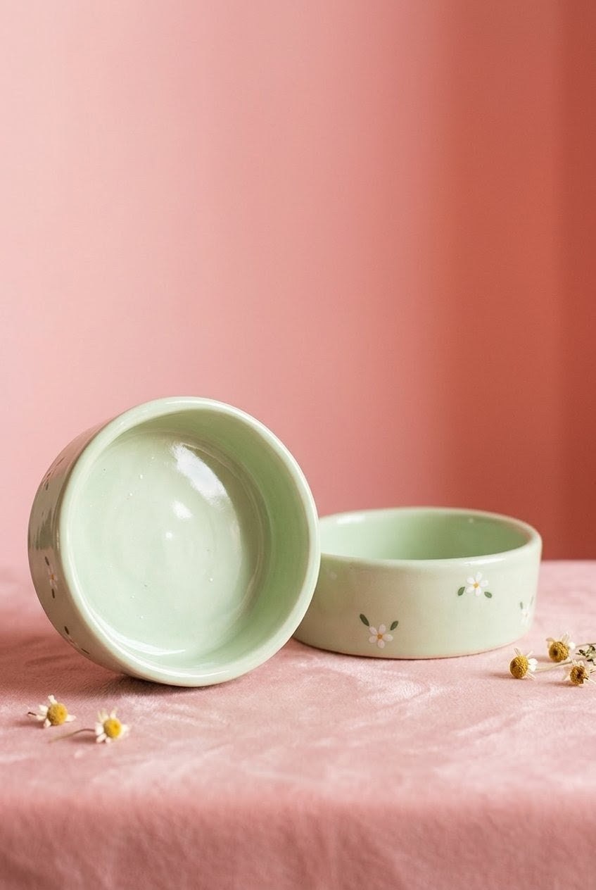 The Green flower bowl (set of 2)